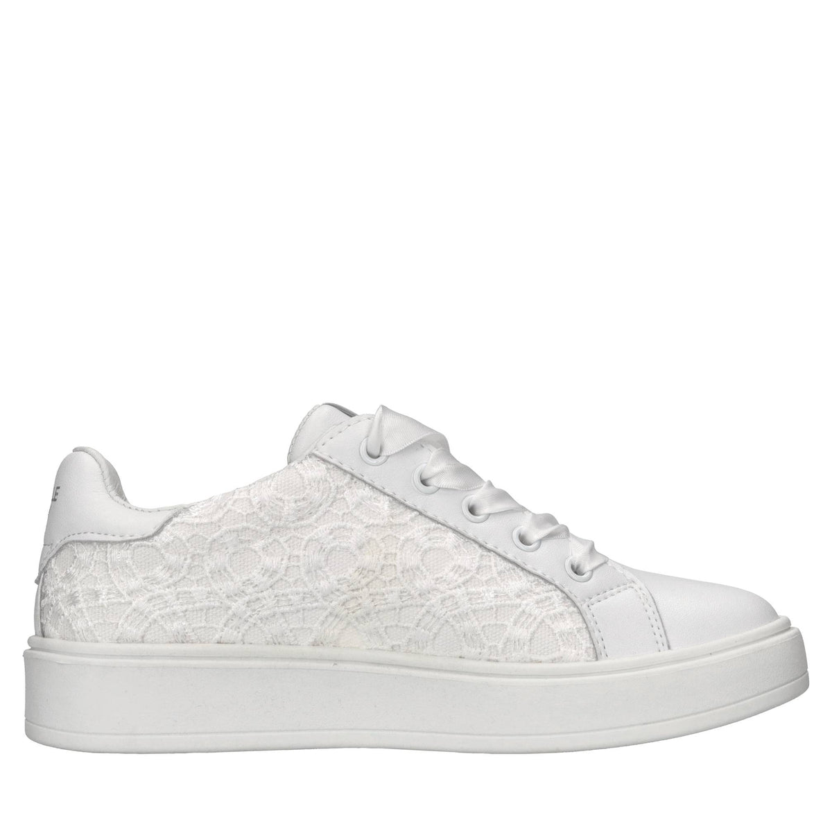 Sneakers in pelle e tessuto 