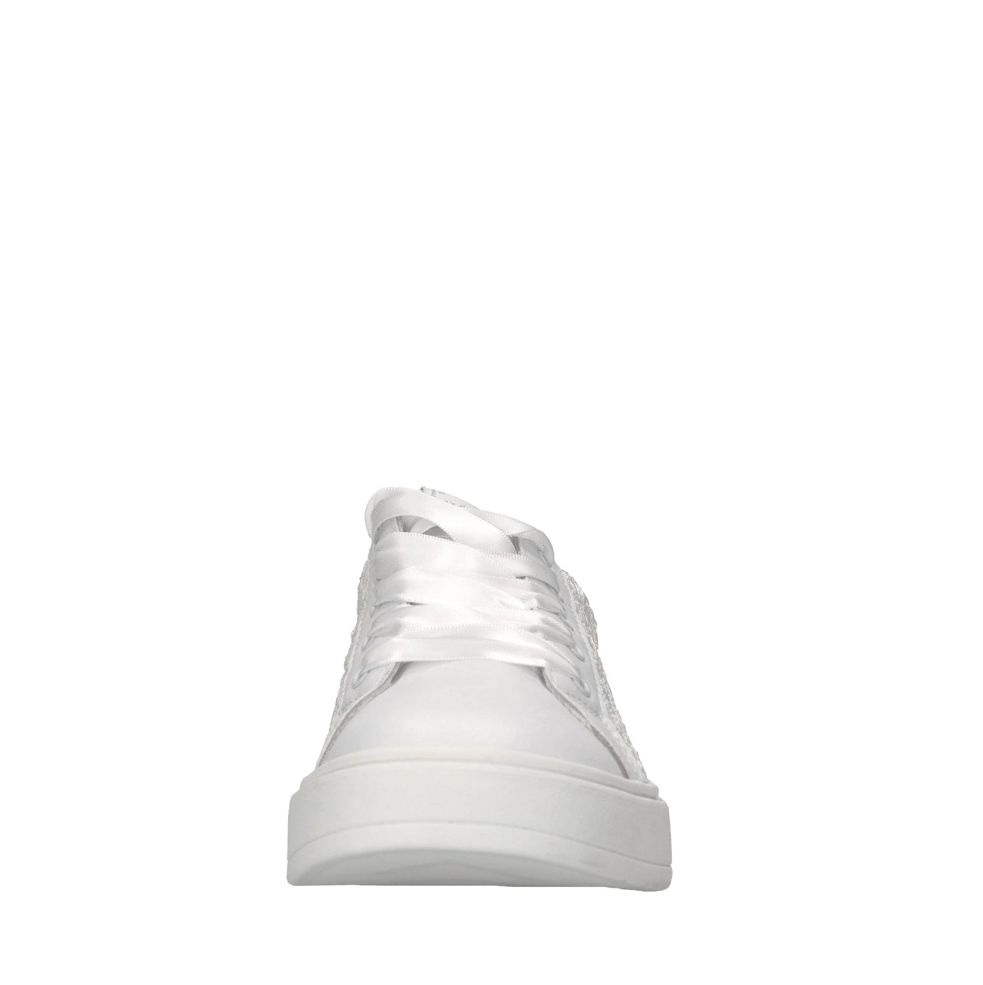 Sneakers in pelle e tessuto 