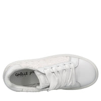 Sneakers in pelle e tessuto 