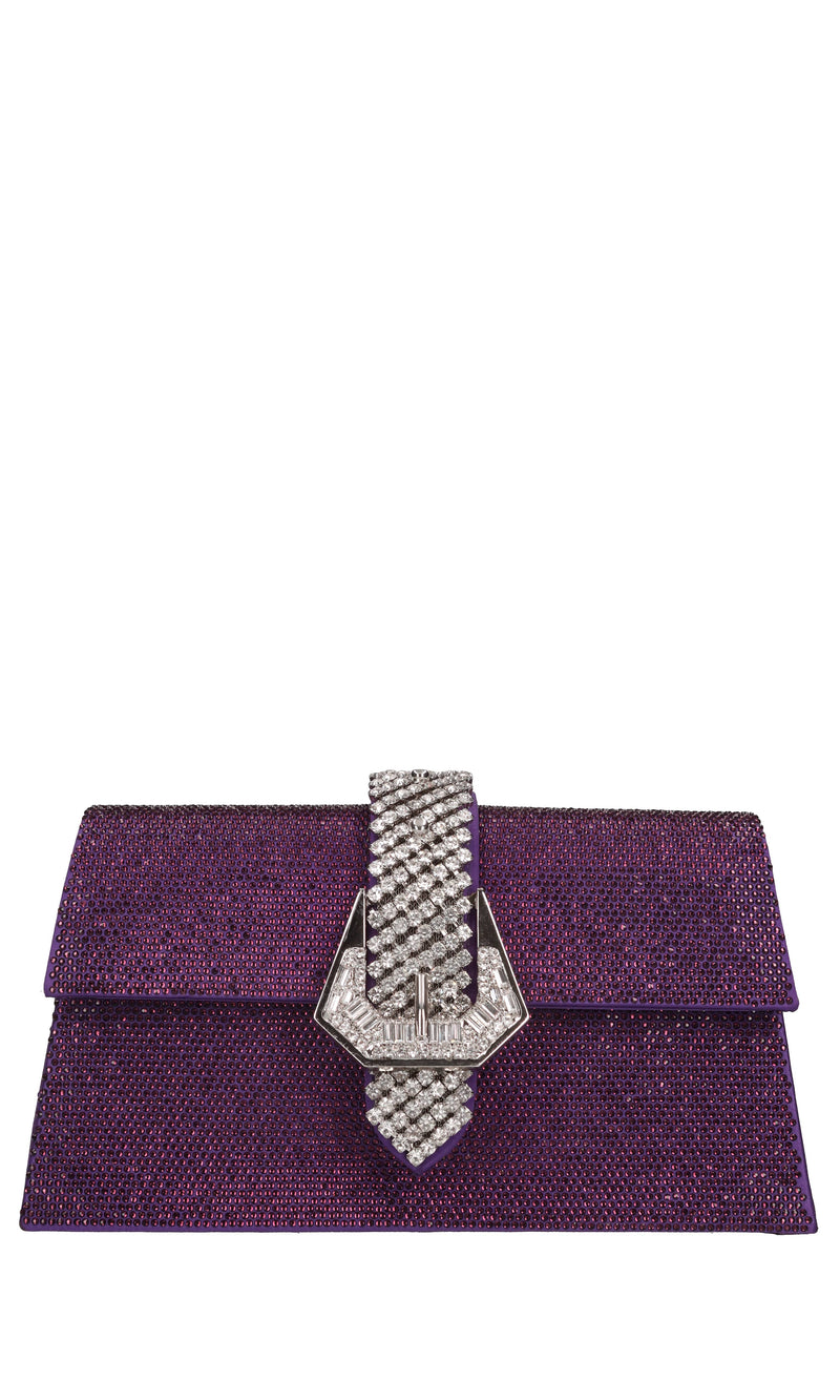 Borsa modello JADE in tessuto e strass 