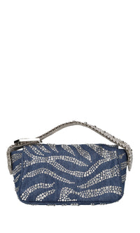 Borsa in tessuto e strass 