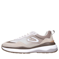 Sneakers in pelle e tessuto 
