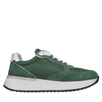 Sneakers in camoscio e tessuto 