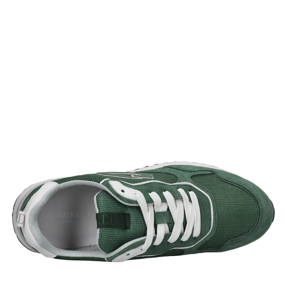Sneakers in camoscio e tessuto 