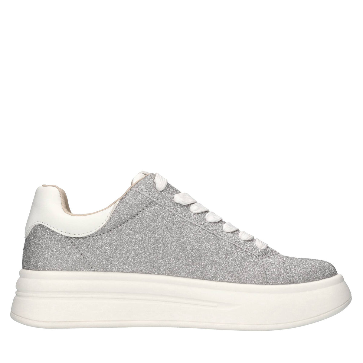 Sneakers in pelle e microglitter 