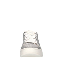 Sneakers in pelle e microglitter 