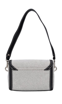 Borsa in tessuto ed ecopelle 