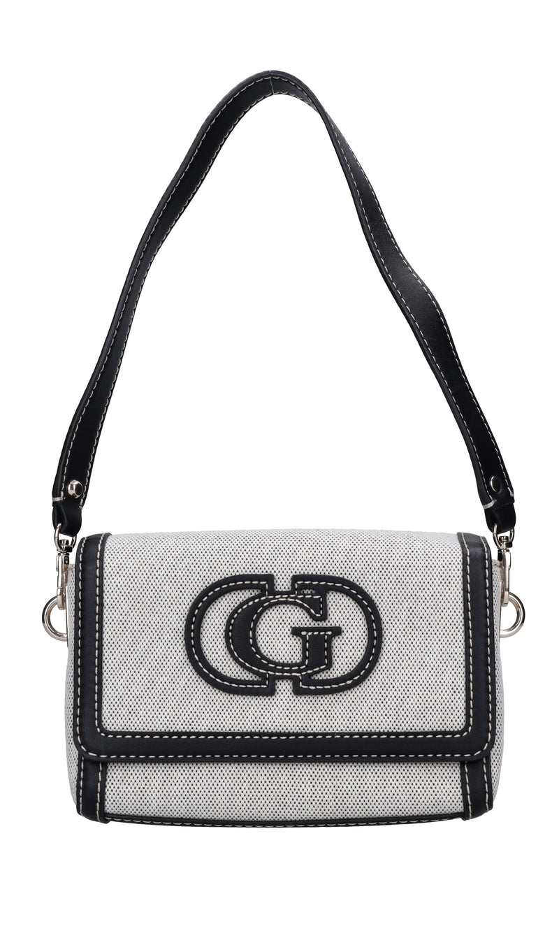 Borsa in tessuto ed ecopelle 