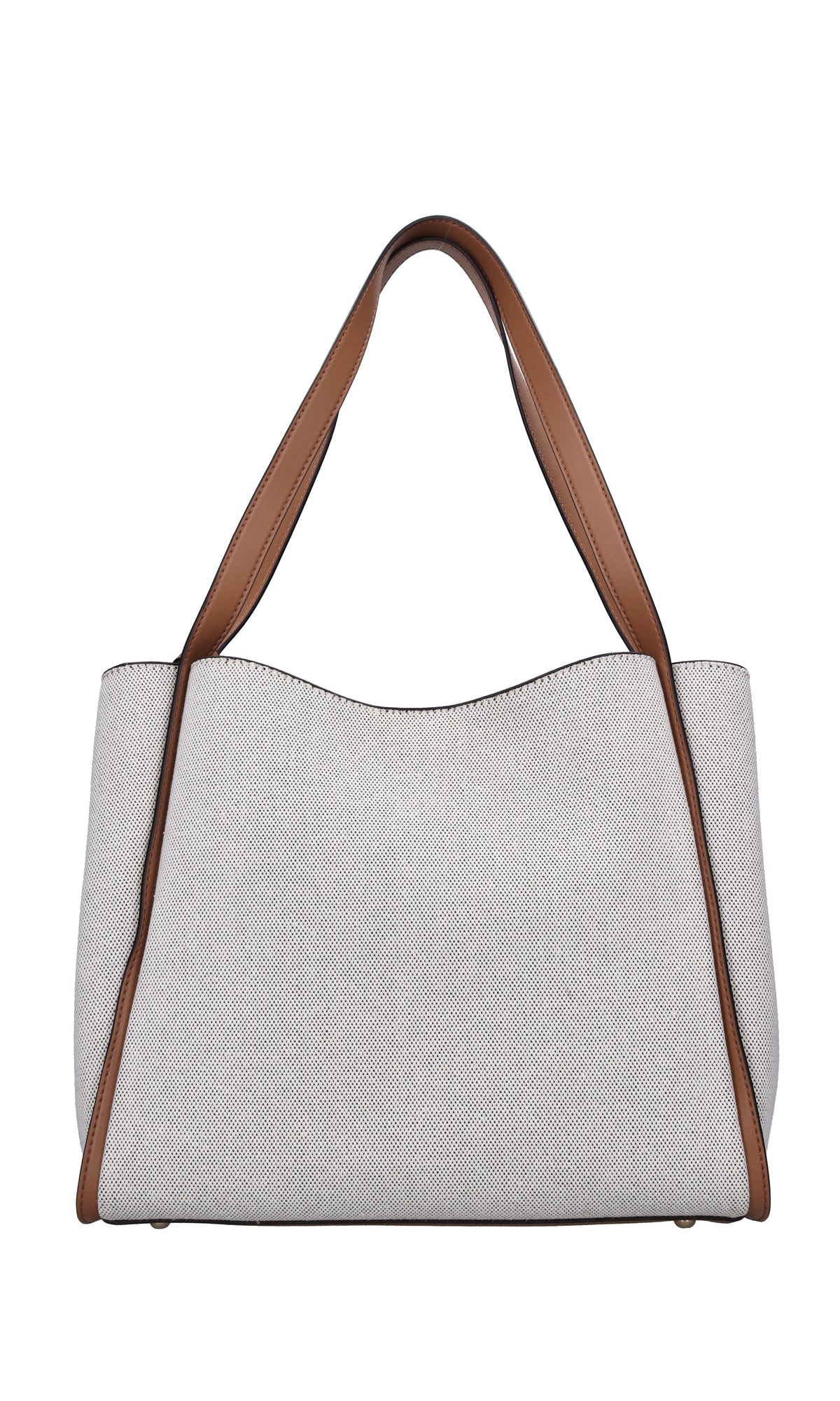 Borsa in ecopelle e tessuto 