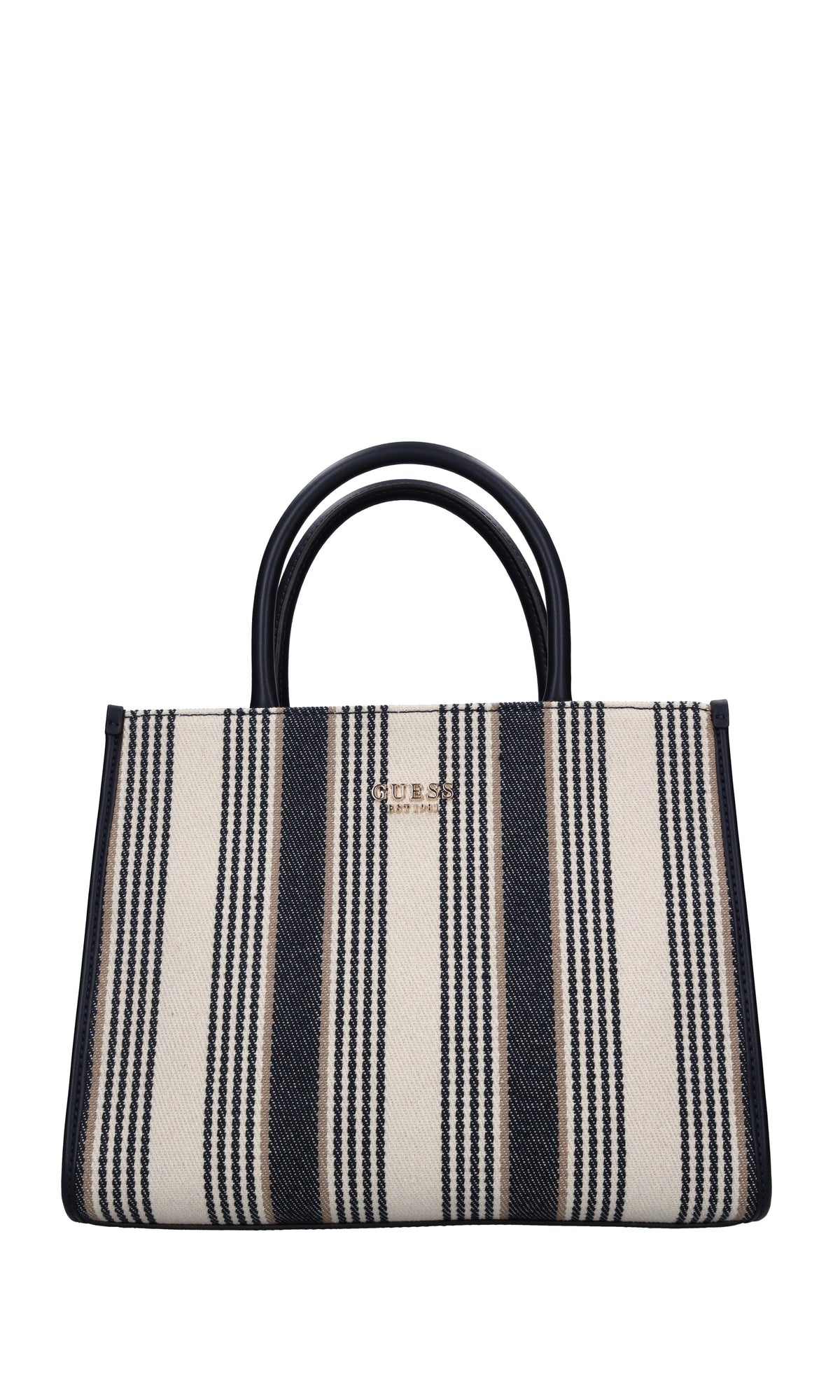 Borsa in ecopelle e tessuto 