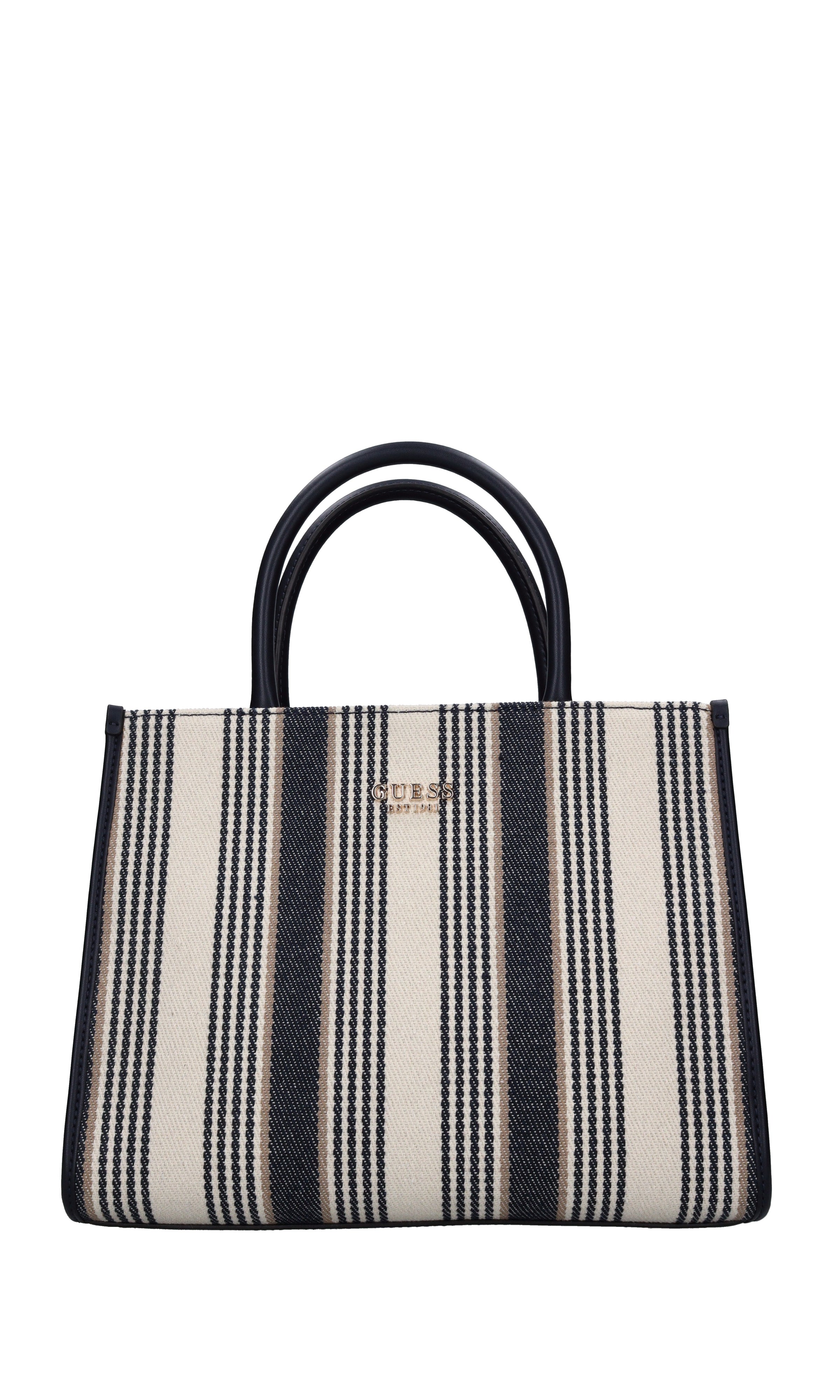 Borsa in ecopelle e tessuto 