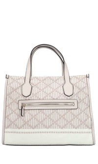 Borsa in ecopelle e tessuto 