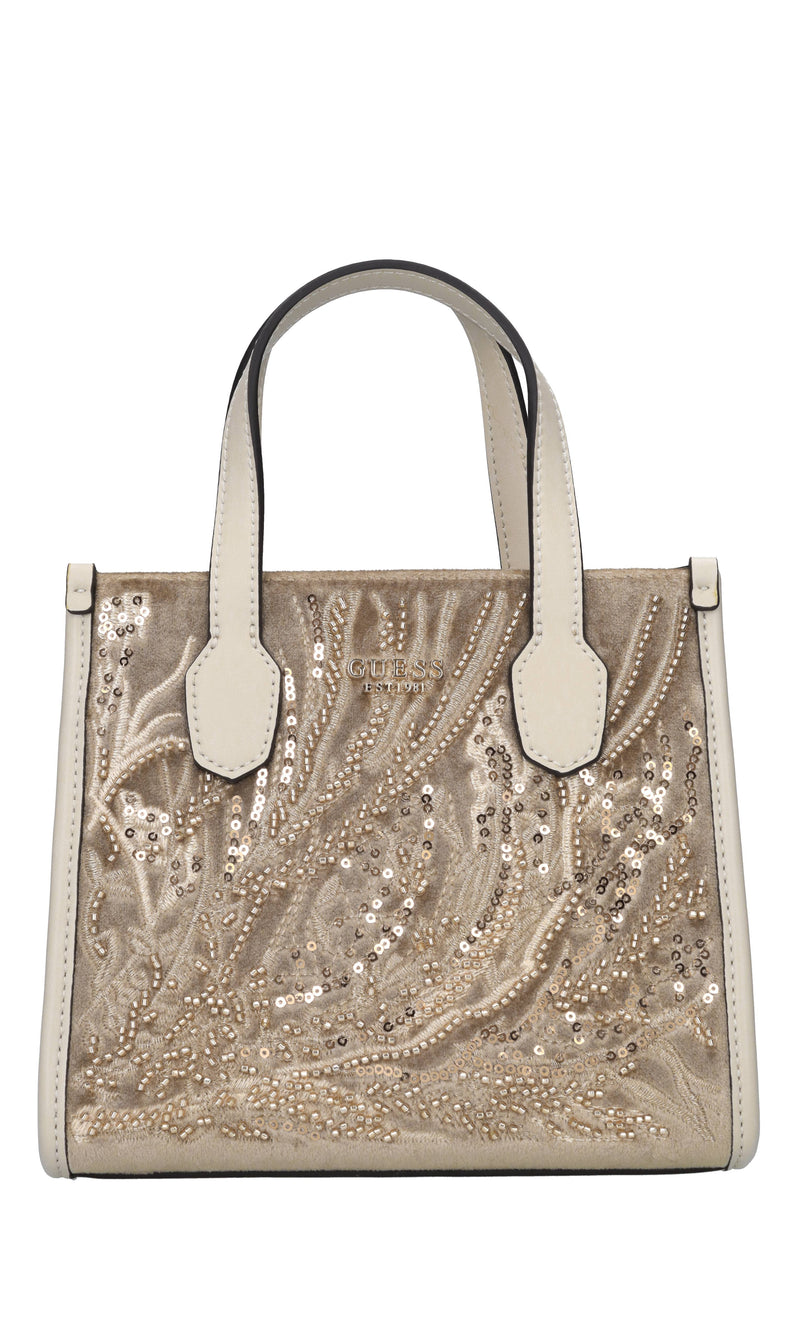 Borsa in velluto ed ecopelle 