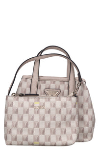 Borsa in ecopelle G Wave stampa geometrica 