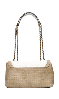 Borsa in ecopelle e rafia 