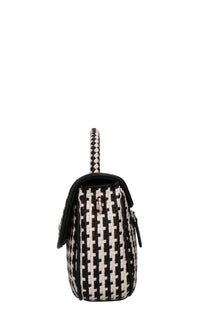 Borsa in ecopelle intrecciata 