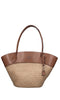 GUESS Borsa in ecopelle e rafia