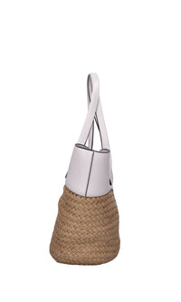 Borsa in ecopelle e rafia 