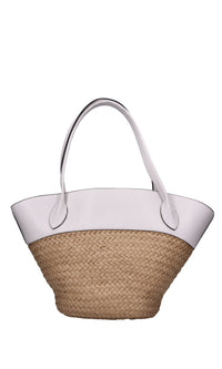 Borsa in ecopelle e rafia 