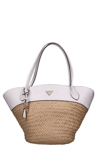 Borsa in ecopelle e rafia 