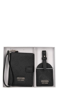 Gift box con portapassaporto portacarte e targhetta portanome in ecopelle 