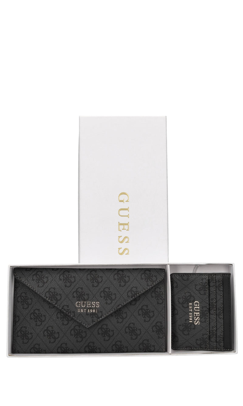 Gift box con portafoglio e portacarte in ecopelle 