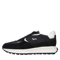 Sneakers in camoscio,pelle e tessuto 