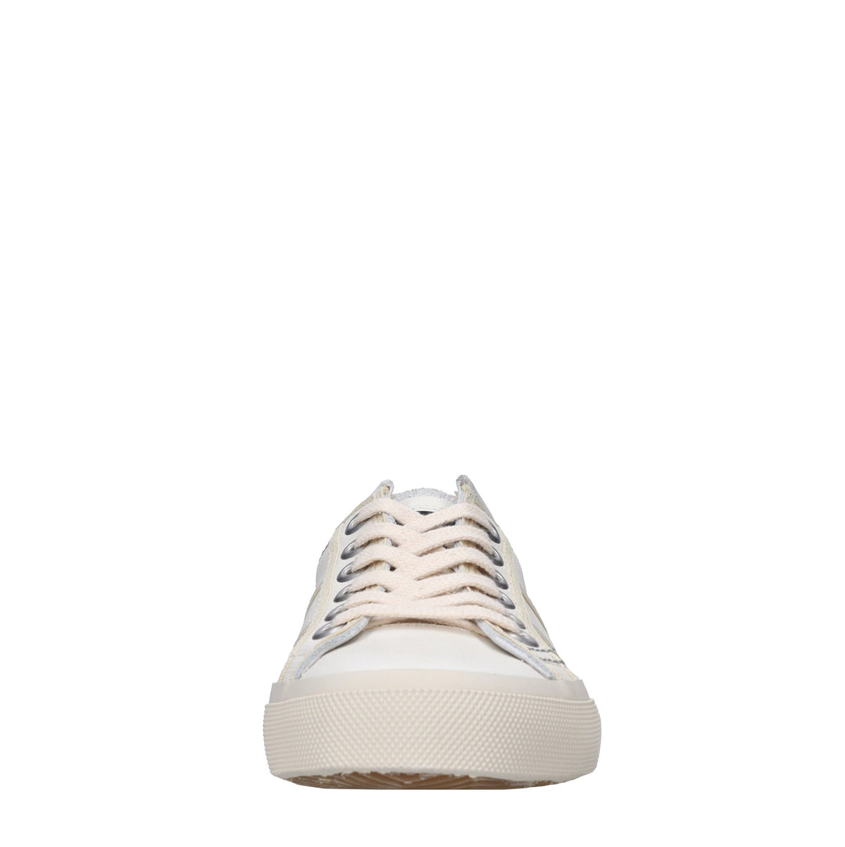Sneakers in pelle e tessuto 