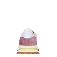 Sneakers in pelle e tessuto 