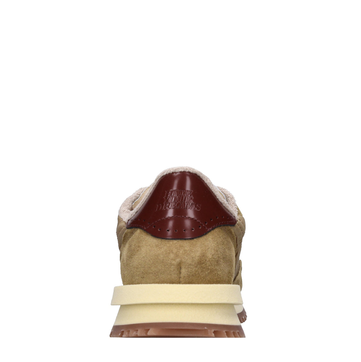 Sneakers in pelle e tessuto 