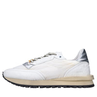 Sneakers in pelle e tessuto 