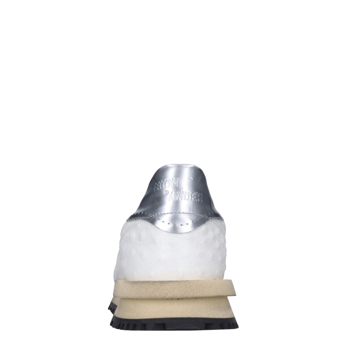 Sneakers in pelle e tessuto 