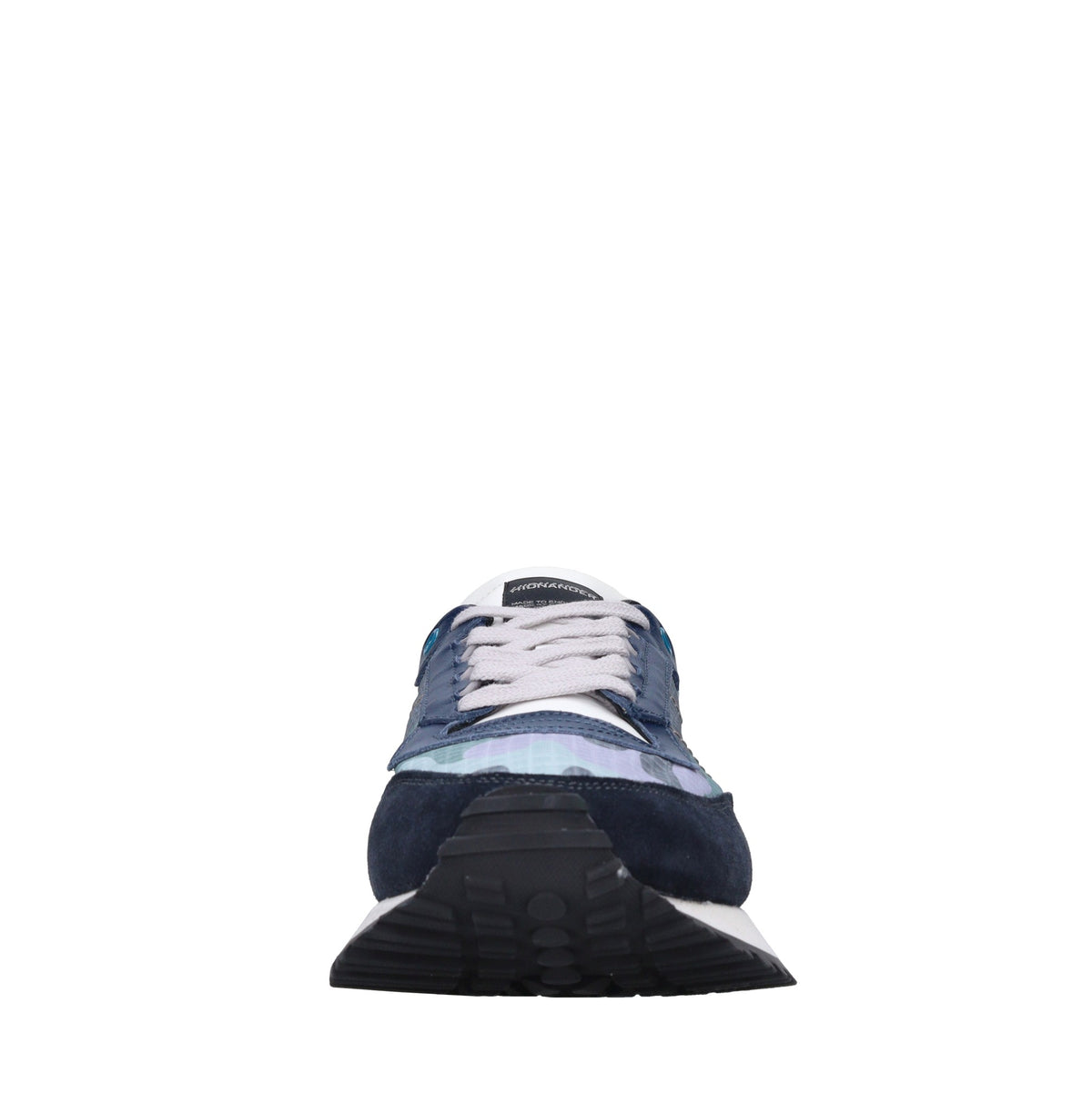 Sneakers in pelle e tessuto 