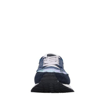 Sneakers in pelle e tessuto 