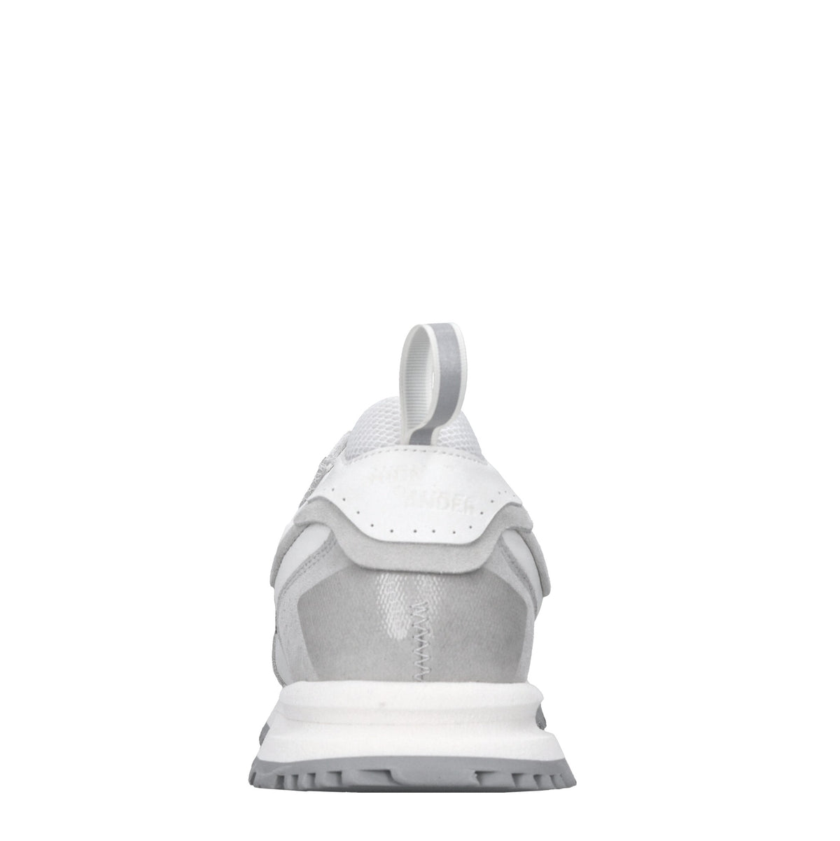 Sneakers in pelle e tessuto 