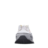 Sneakers in pelle e tessuto 