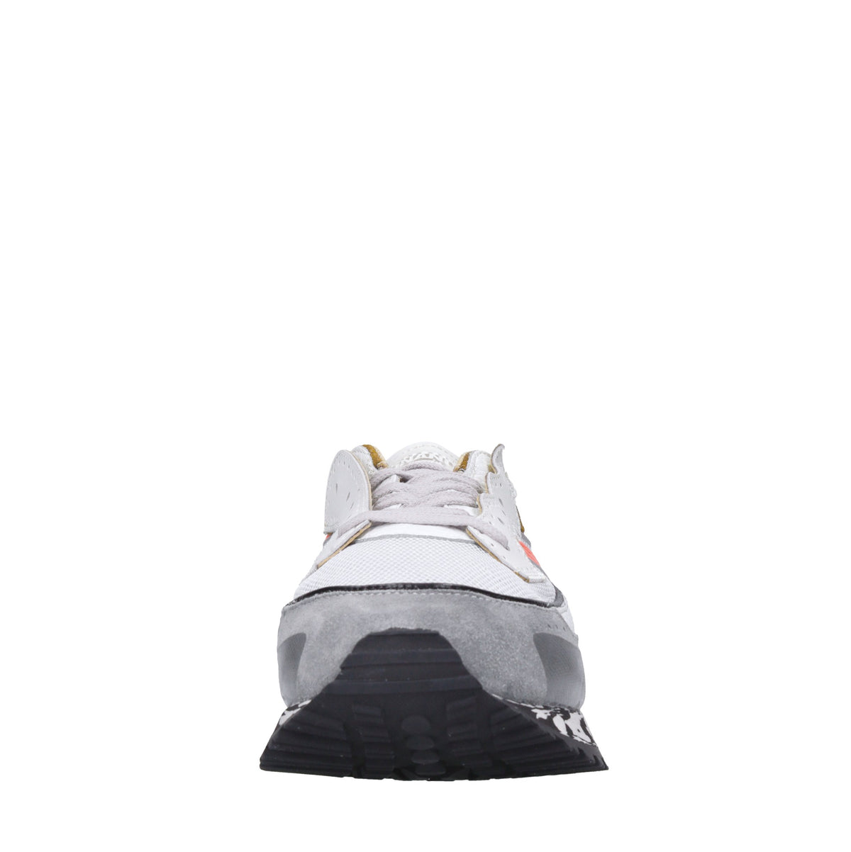 Sneakers in pelle e tessuto 