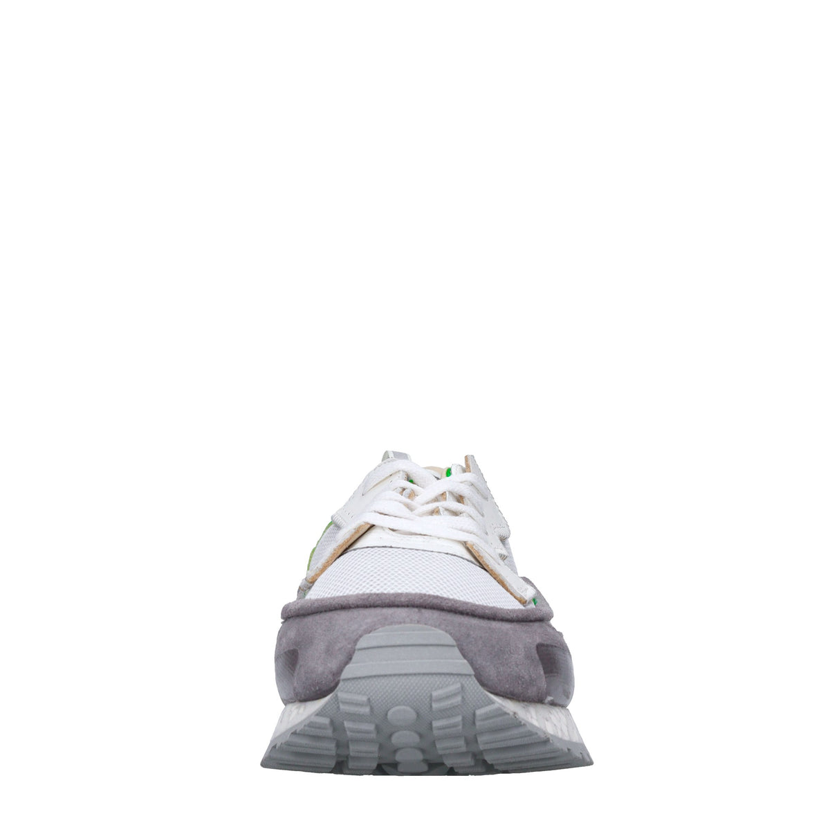 Sneakers in pelle e tessuto 