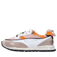Sneakers in pelle e tessuto 