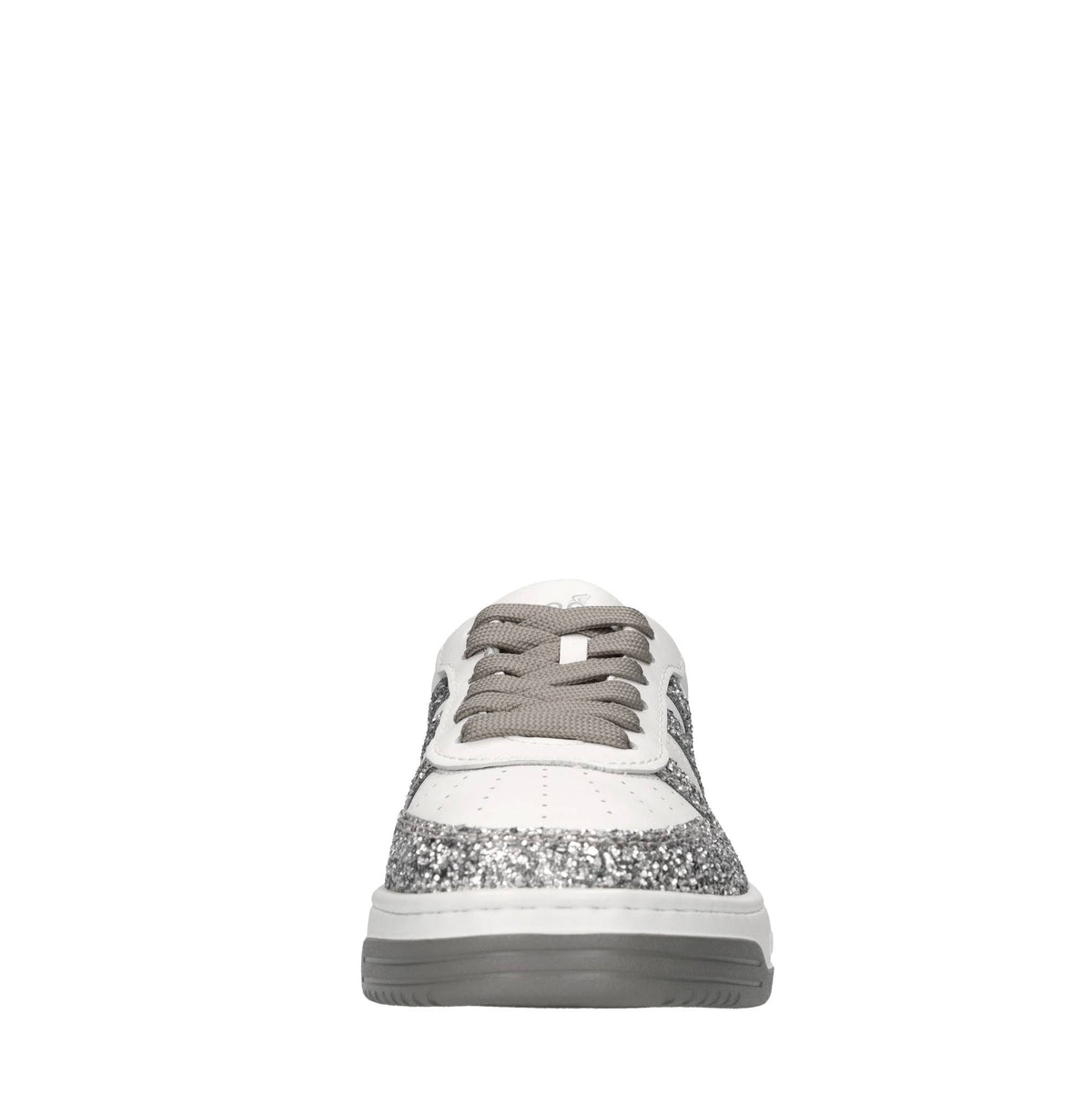 Sneakers in pelle e glitter 
