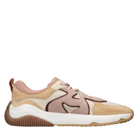 Sneakers in camoscio e tessuto 