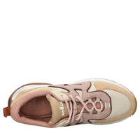 Sneakers in camoscio e tessuto 