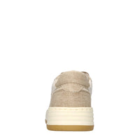 Sneakers in pelle e tessuto denim 