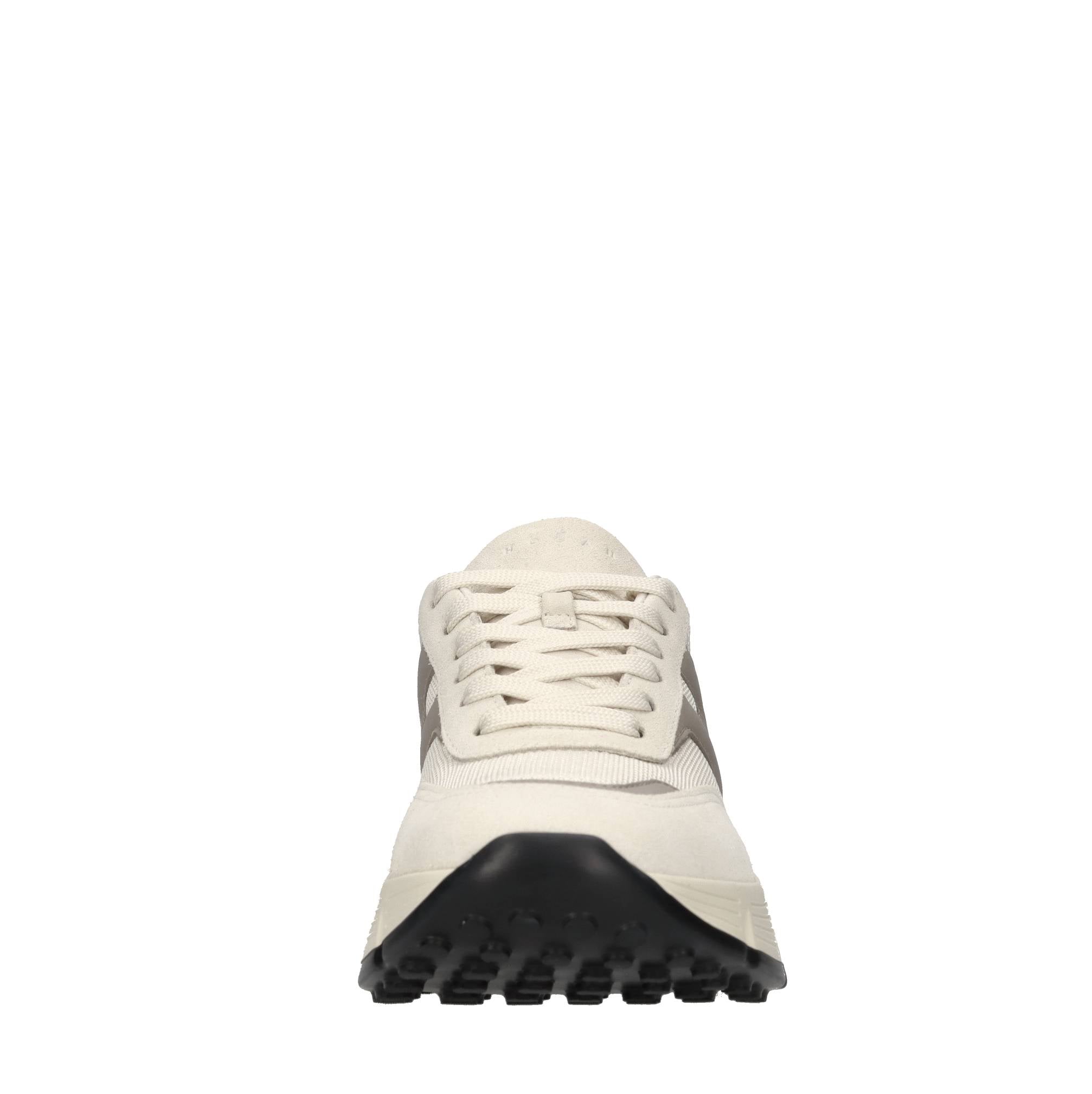 Sneakers in pelle e tessut 