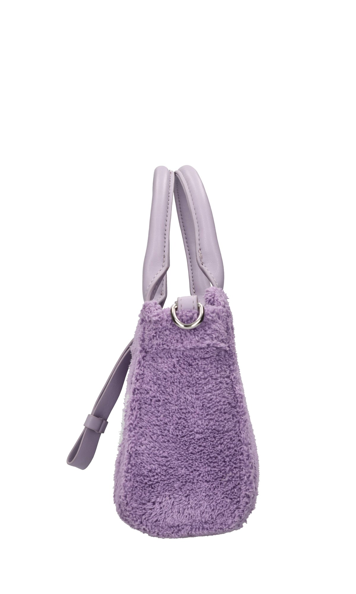 Borsa in ecopelle e tessuto 