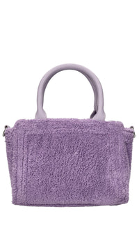 Borsa in ecopelle e tessuto 