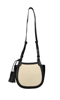 Borsa in ecopelle e tessuto 