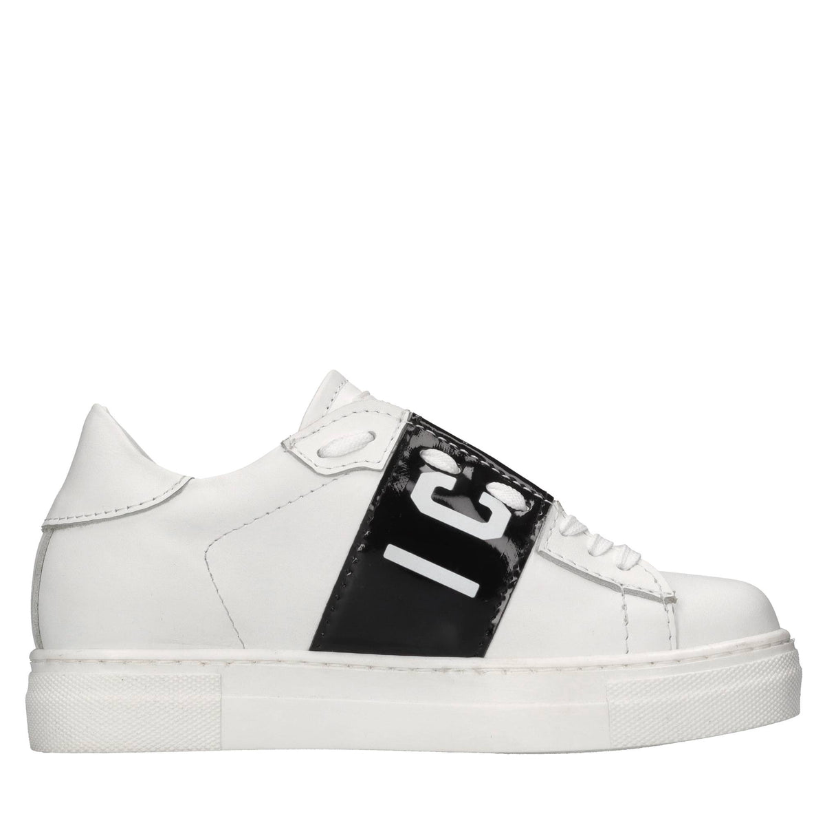 Sneakers in pelle e vernice 
