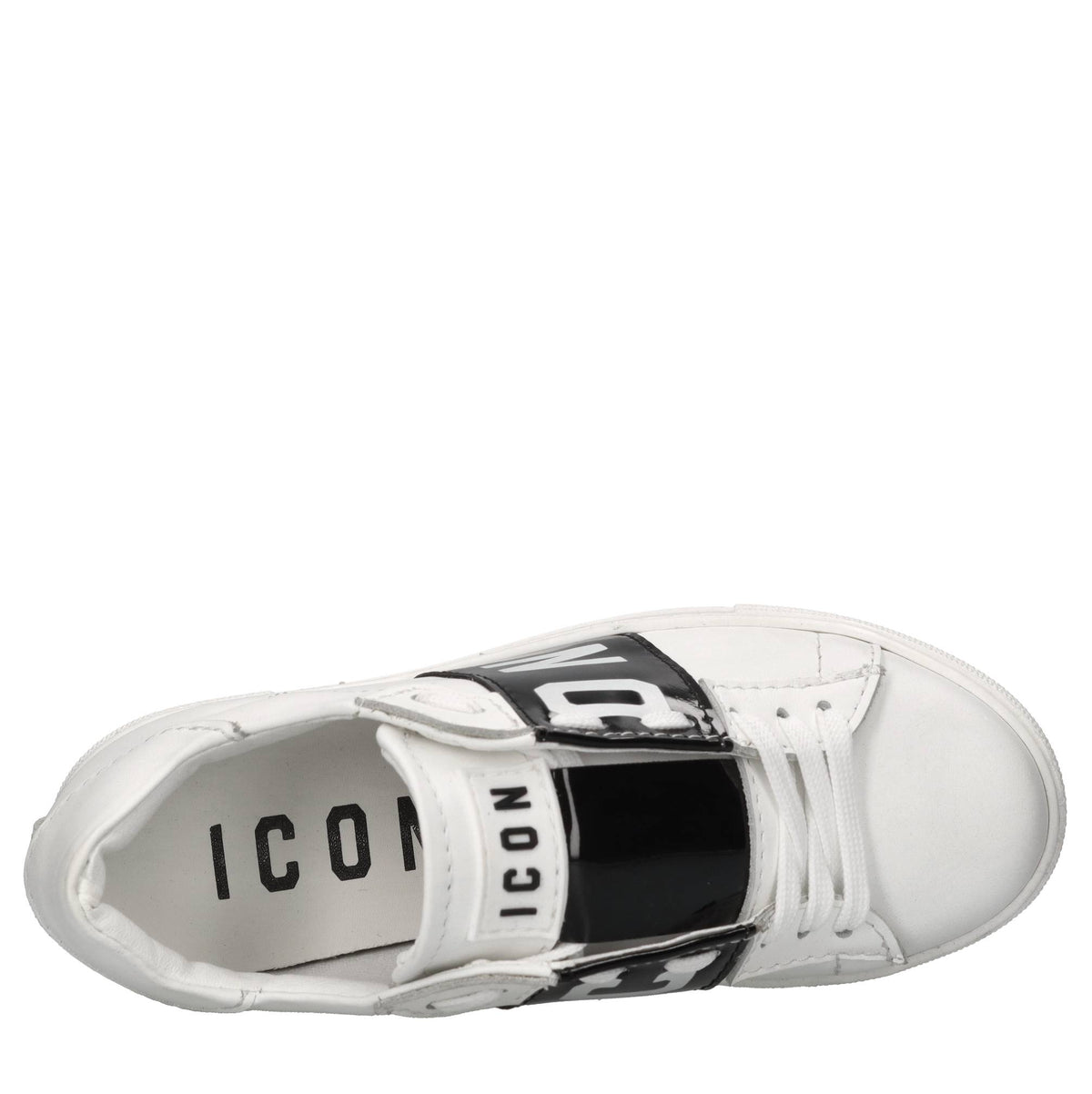Sneakers in pelle e vernice 