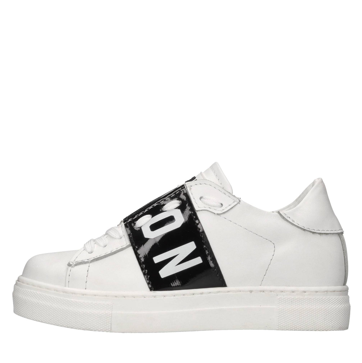 Sneakers in pelle e vernice 